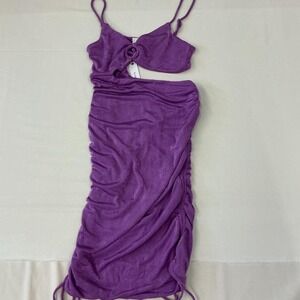 Brand new with tags O.Vianca purple bodycon midi dress
